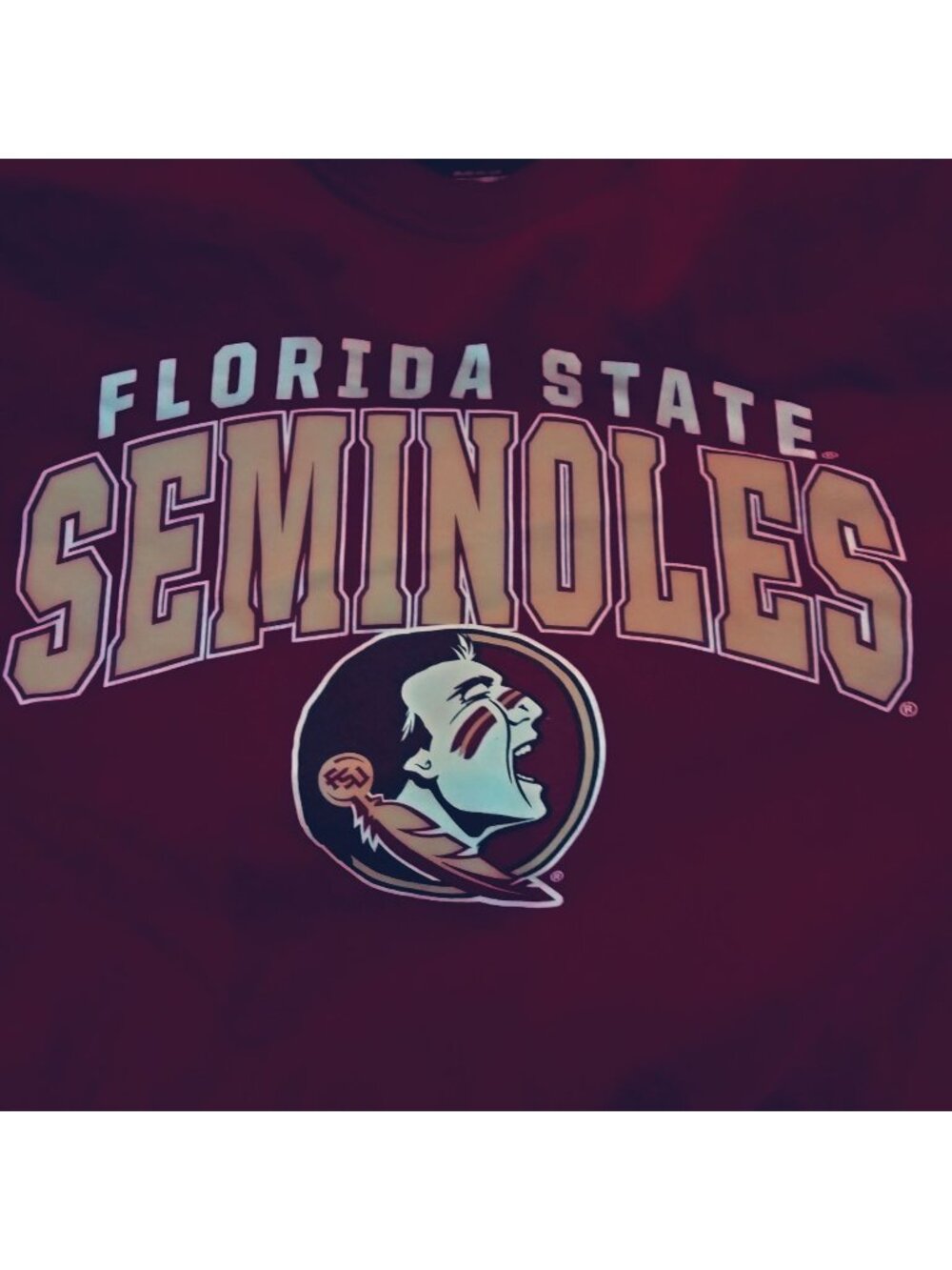 Florida State Seminoles Long Sleeve Shirt Fanatics Red Large Cotton Graphic Tee